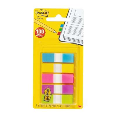 Marcador Index 3M Post-It/ 1.19 x 4.31cm/ 20 unidades x 5