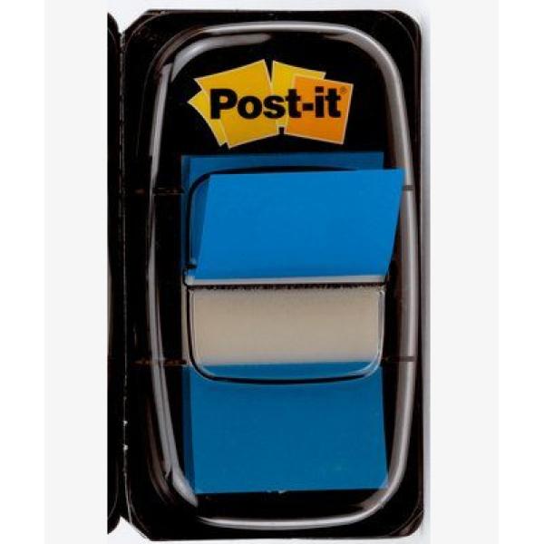 MARCADOR INDEX MEDIANO POST-IT  3M - DISPENSADOR 50 UNIDADES - AZUL