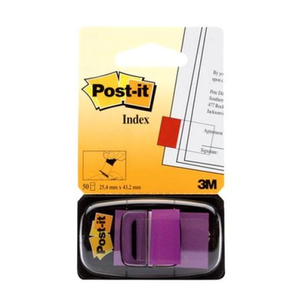 MARCADOR INDEX POST-IT MEDIANO 3M -  DISPENSADOR 50 UNIDADES -  VIOLETA