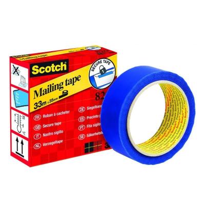 CINTA ADHESIVA DE SEGURIDAD COLOR AZUL 35 MM X 33 M SCOTCH