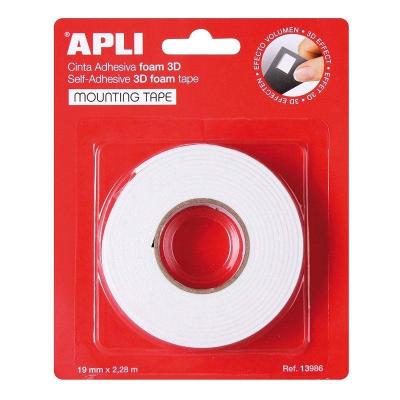 Cinta Adhesiva de Doble Cara Blaca Apli 13986 Foam 3D/ 1.9cm x