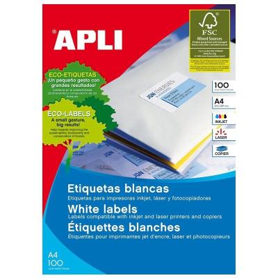 Etiquetas Adhesivas Apli 01295/ 70 x 50.8mm/ 100 Hojas