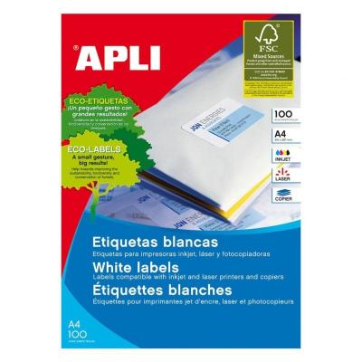 CAJA DE ETIQUETAS ADHESIVAS - A4 - 105 X 35MM - CIEN HOJAS -