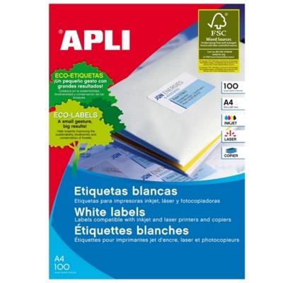 CAJA DE ETIQUETAS ADHESIVAS - A4 - 105 X 74MM - CIEN HOJAS -