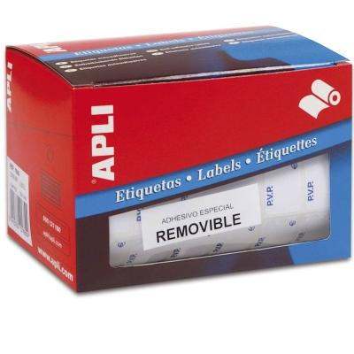 Etiquetas Adhesivas en Rollo Apli 10084 PVP/ 12 x 18mm/ 3360 uds