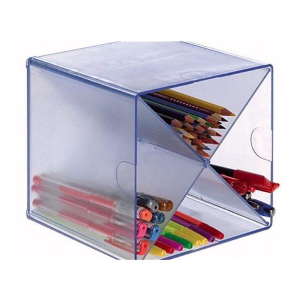 ARCHICUBO ORGANIZADOR CON DIVISOR DE ASPA CON 4 COMPARTIMENTOS -TRANSPARENTE - 150X150X150