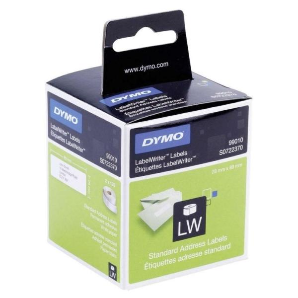 Etiquetas Adhesivas en Rollo Dymo 99010/ 89 x 28mm/ 130 x 2 uds