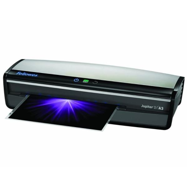 Plastificadora Fellowes Jupiter 2 A3 5733501/ hasta A3 y 80-250 Micras/ Plata y Negra