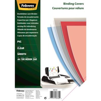 Portadas de PVC Fellowes 53762/ A4/ 240 Micras/ 100 unidades/