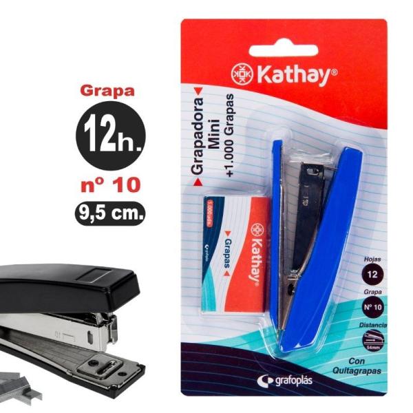 Grapadora Kathay 86000199/ 12 Hojas/ Incluye 1000 Grapas