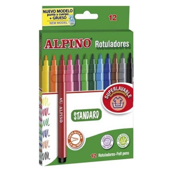 Rotuladores Standard Alpino AR001002/ 12 unidades