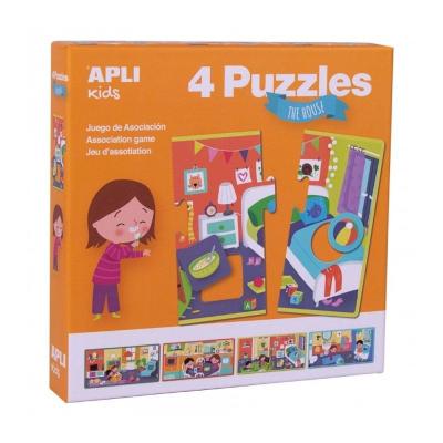 Pack 4 Puzles La Casa Apli Kids 17894