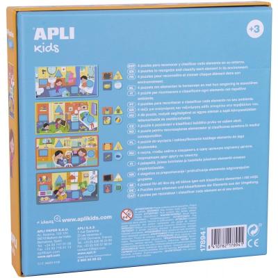 Pack 4 Puzles La Casa Apli Kids 17894