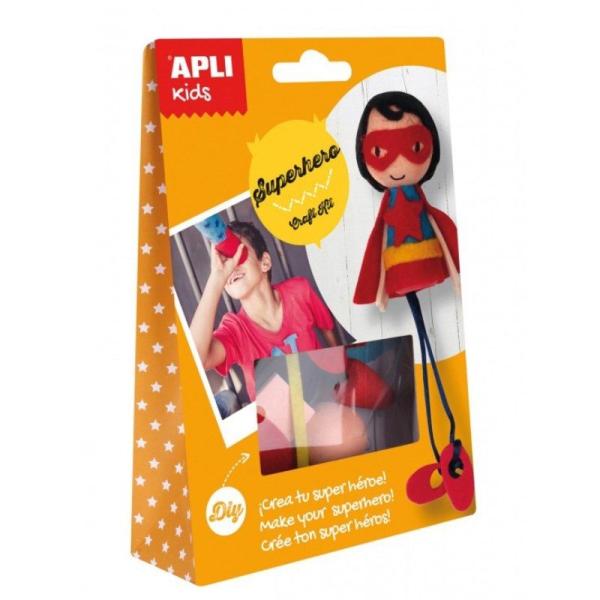 MINI KIT MANUALIDADES APLI KIDS CRAFT KIT SUPERHEROE - INCLUYE TODO EL MATERIAL PARA CREAR LA FIGURA DEL PACK - NO INCLUYE ADHES