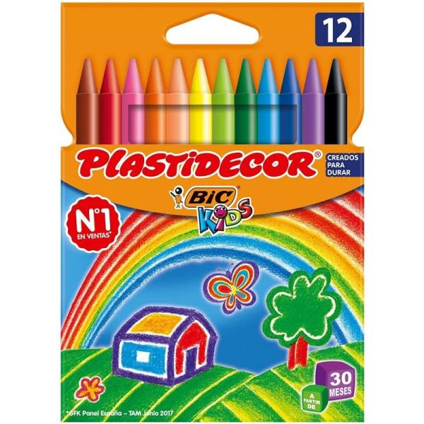 Ceras Plásticas Bic Kids Plastidecor 875770/ 12 unidades