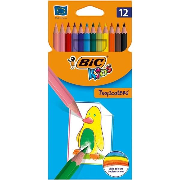 Lápices de Colores Bic Kids Tropicolors 2 835266/ 12 unidades