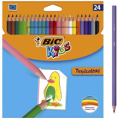 Lápices de Colores Bic Kids Tropicolors 2 9375182/ 24 unidades