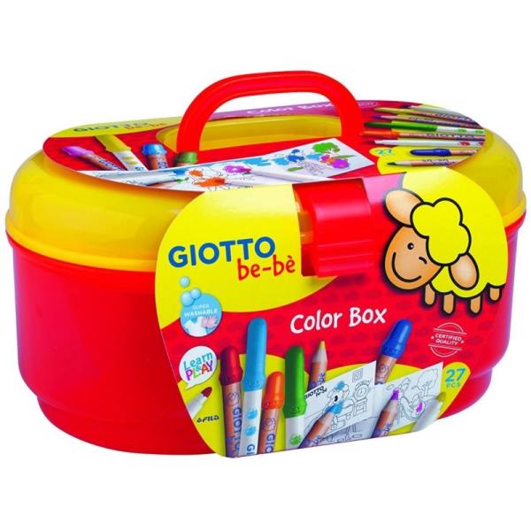 Pack 12 Lápices y 12 Rotuladores de Colores con Sacapuntas y Libro para Colorear Giotto Be-Be 465800