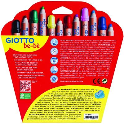 Pack 12 Lápices de Colores con Sacapuntas Giotto Be-Be 469700