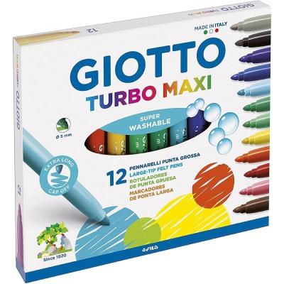 Rotuladores Giotto Turbo Maxi 454000/ 12 unidades/ Colores