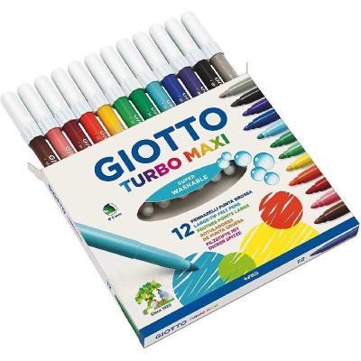 Rotuladores Giotto Turbo Maxi 454000/ 12 unidades/ Colores