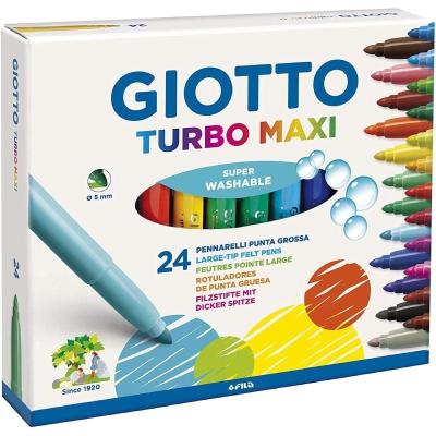 Rotuladores Giotto Turbo Maxi 455000/ 24 unidades/ Colores