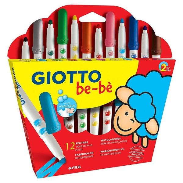 Pack 12 Rotuladores de Colores Giotto Be-Be 469900