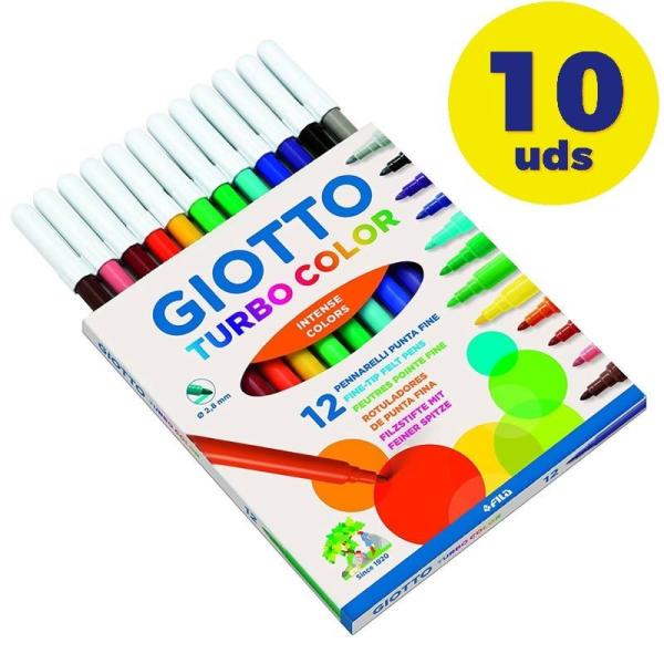 Rotuladores Giotto Turbo Color/ 10 cajas de 12 unidades