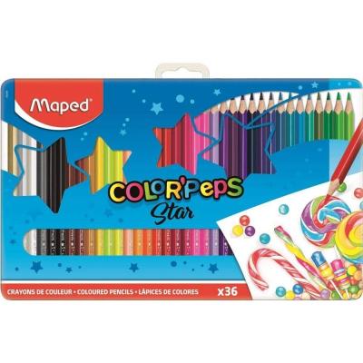 Lápices Maped Color'Peps 832056/ 3.7mm/ 36 unidades/ Colores