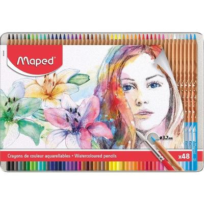 Lápices Maped 832448/ Acuarelables/ 3.7mm/ 48 unidades/ Colores