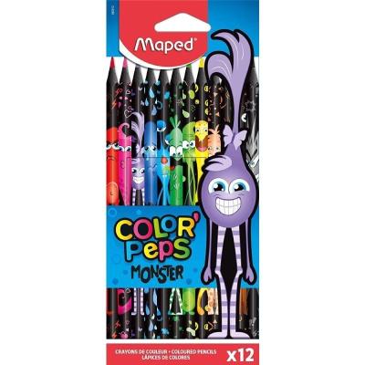 Lápices Maped Color'Peps Monster 862612/ 12 unidades/ Colores