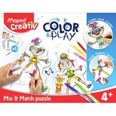 Rompecabezas Maped Color&Play Mix&Match 907001/ 55 Piezas + 5