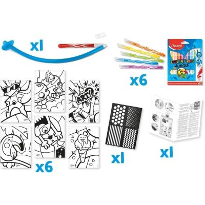 Pack Creativo Maped Blow Pen Art 846715/ 6 Rotuladores Jungle +