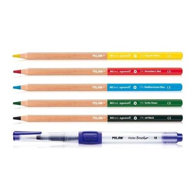 Pincel Recargable + Lápices Milan Water Brush BWM10401/