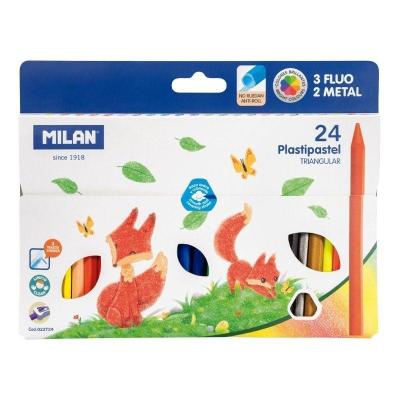 Lápices Triangulares Milan Plastipapel 022T24/ 24 unidades/