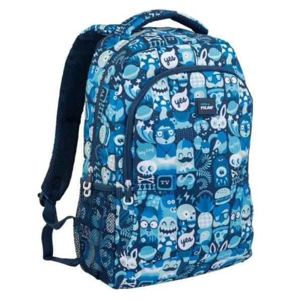 Mochila Milan Hey Boy Azul/ Capacidad 21L