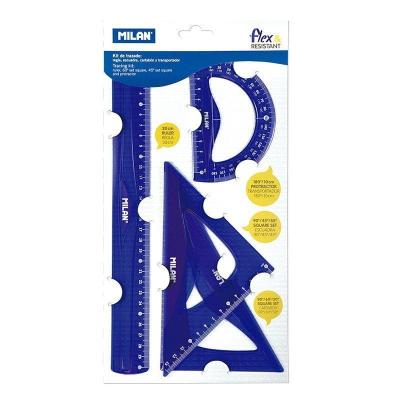 Pack de Reglas Milan Flex Resistant 359801/ Azul Ácido