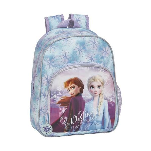 MOCHILA DOBLE COMPARTIMENTO SAFTA 611973609 FROZEN II - BOLSILLOS LATERALES - DOBLE TIRADOR EN CREMALLERA - ADAPTABLE A CARRO - 