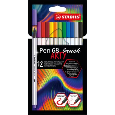 Rotuladores Punta Pincel Stabilo Pen 68 Brush Arty/ 12 unidades