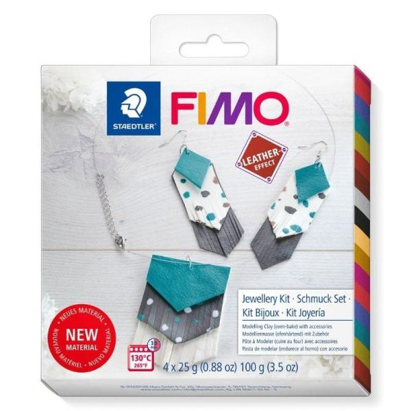 Juego Pasta de Modelar Staedtler FIMO Joyería/ 4 Bloques 25g / Marfil/ Nuez/ Laguna/ Negro