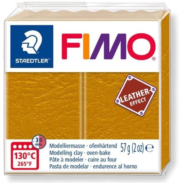 Caja de Pasta de Modelar de endurecimiento al Horno Staedtler FIMO Leather Effect/ 57g/ Ocre 6 unidades