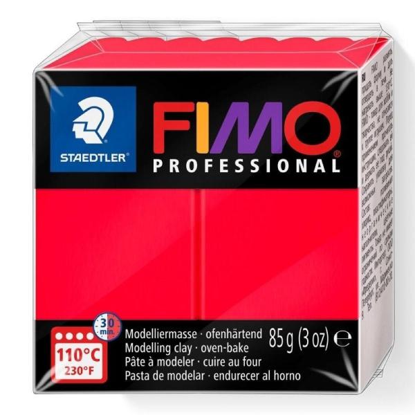 Pasta de Modelar de Secado al Horno Staedtler FIMO Professional/ 85g/ Rojo Sólido