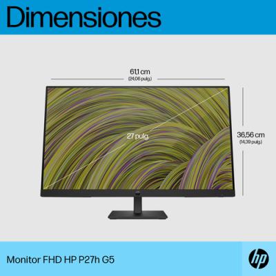 Monitor Profesional HP P27h G5 64W41AA 27'/ Full HD/