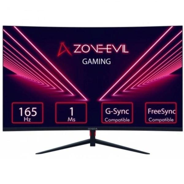 Monitor Gaming Curvo Zone Evil ZEAPGMVC2716501 27'/ Full HD/ 1ms/ 165Hz/ Multimedia/ Negro