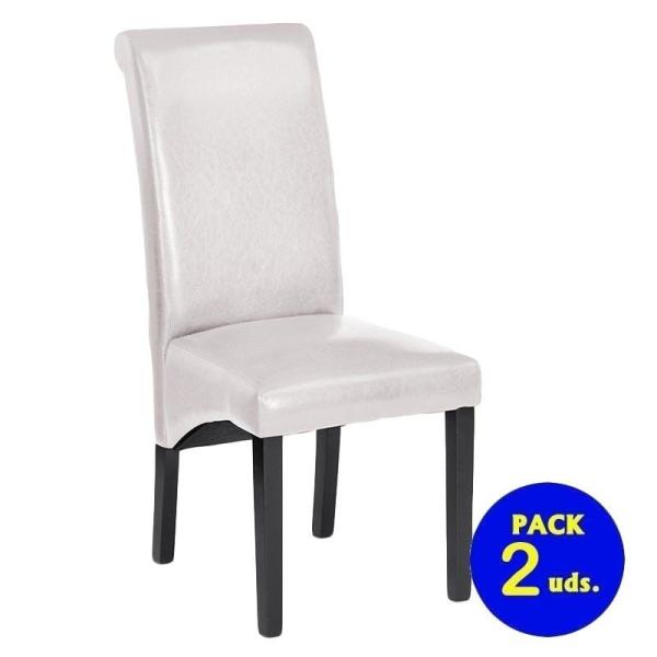 Silla Eurosilla Bitia/ Blanca / Pack de 2 unidades