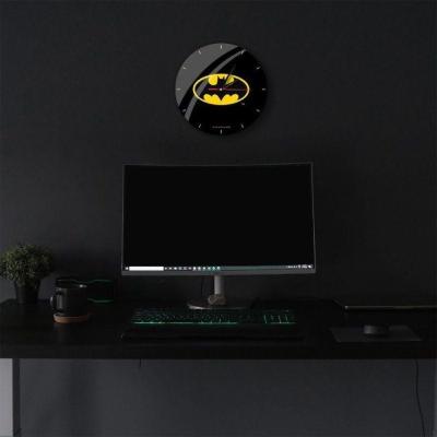 Reloj de Pared Brillo Batman 004/ Negro