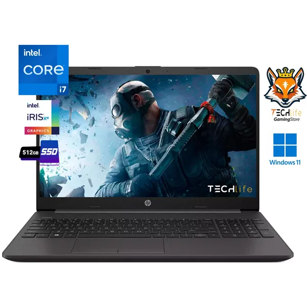 HP 250 G9 Ceniza - Intel Core i7-1255U 8GB 512GB SSD 15.6" W11 Oscuro