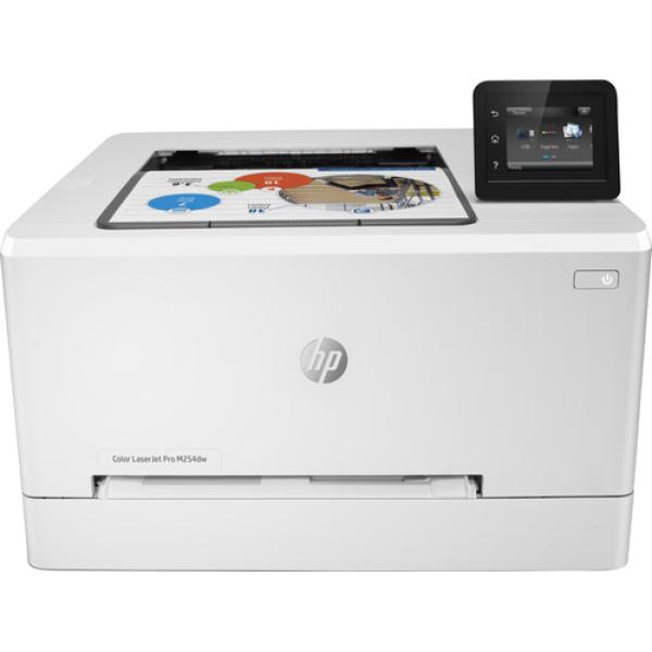 IMPRESORA HP WIFI LÁSER COLOR PRO M254DW - 38/21PPM - DUPLEX - PANTALLA 6.8CM - AIRPRINT - ETHERNET - JETINTELLIGENCE - TONER 20