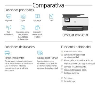 Multifunción HP Officejet Pro 9010 WiFi/ Fax/ Dúplex/ Blanca