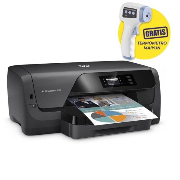 Impresora HP Officejet Pro 8210 WiFi/ Dúplex/ Negra  + Regalo Termometro Infrarrojos